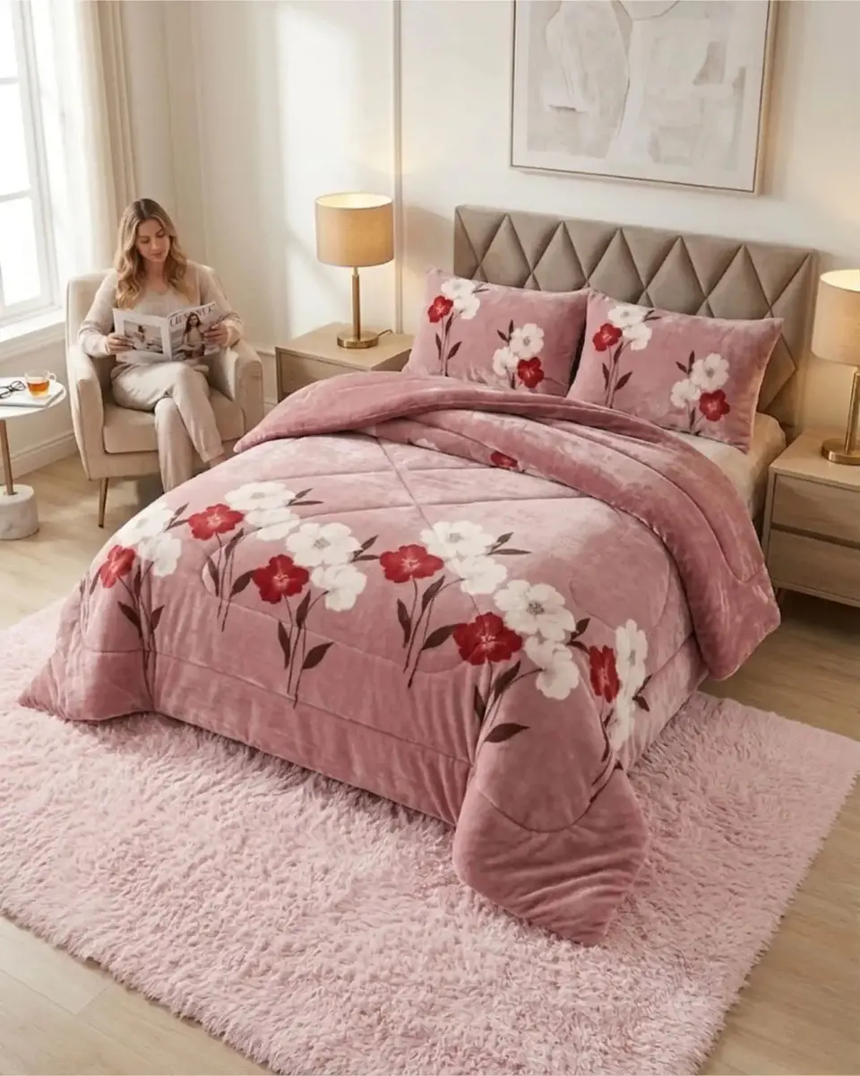 Cubrecamas Plush Con Chiporro Premium 2 Plazas 2
