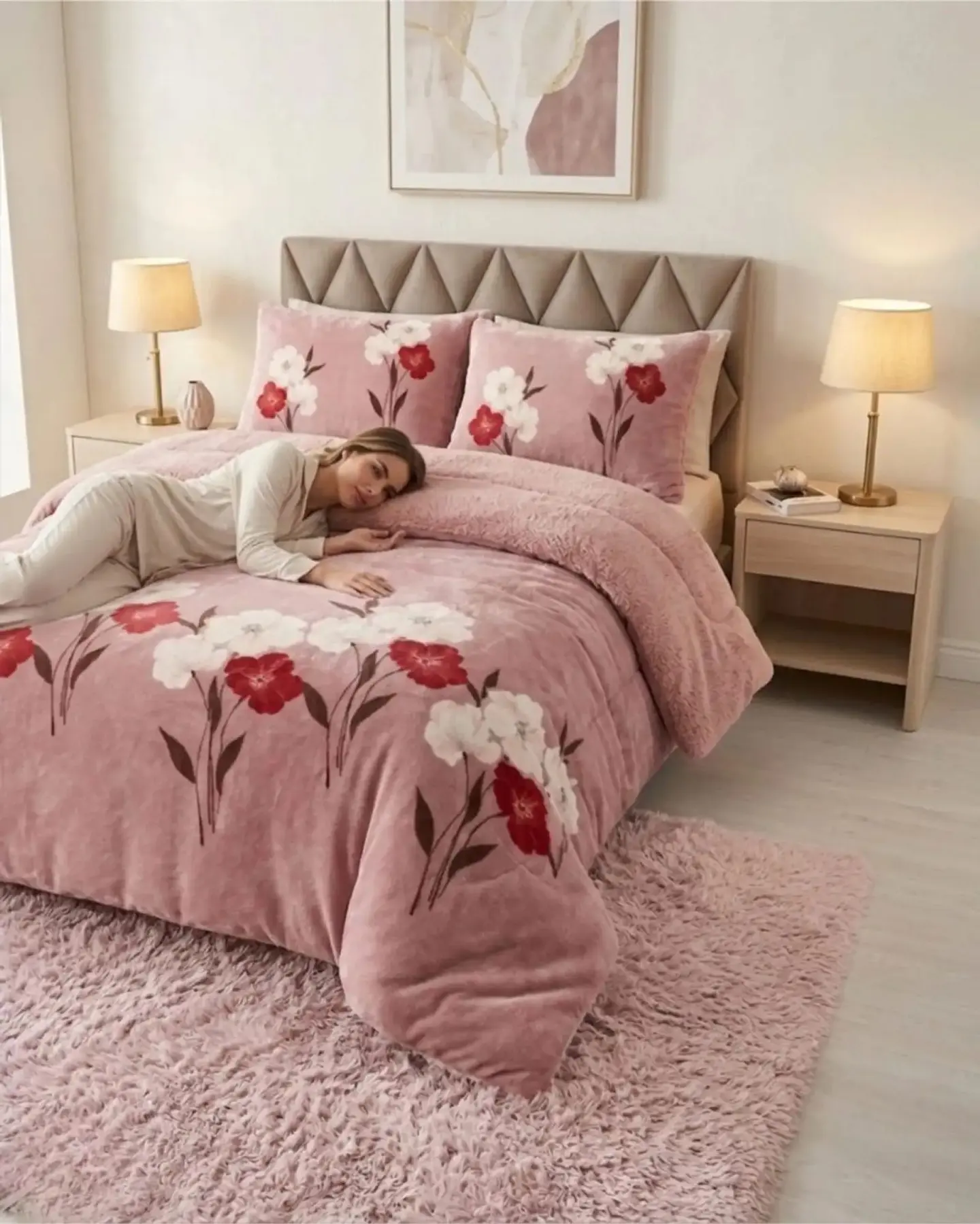 Cubrecamas Plush Con Chiporro Premium 2 Plazas 3