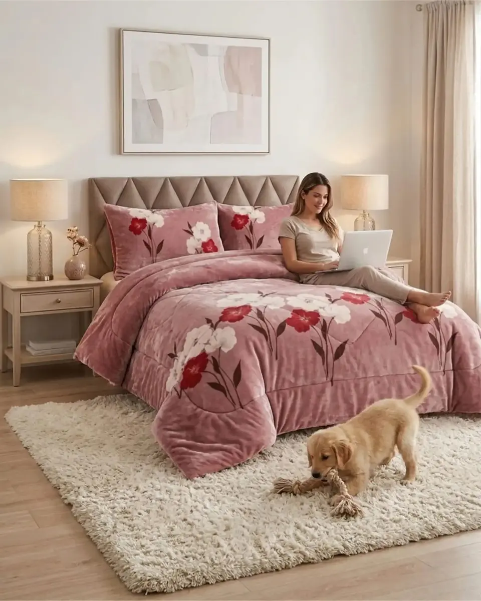 Cubrecamas Plush Con Chiporro Premium 2 Plazas 4
