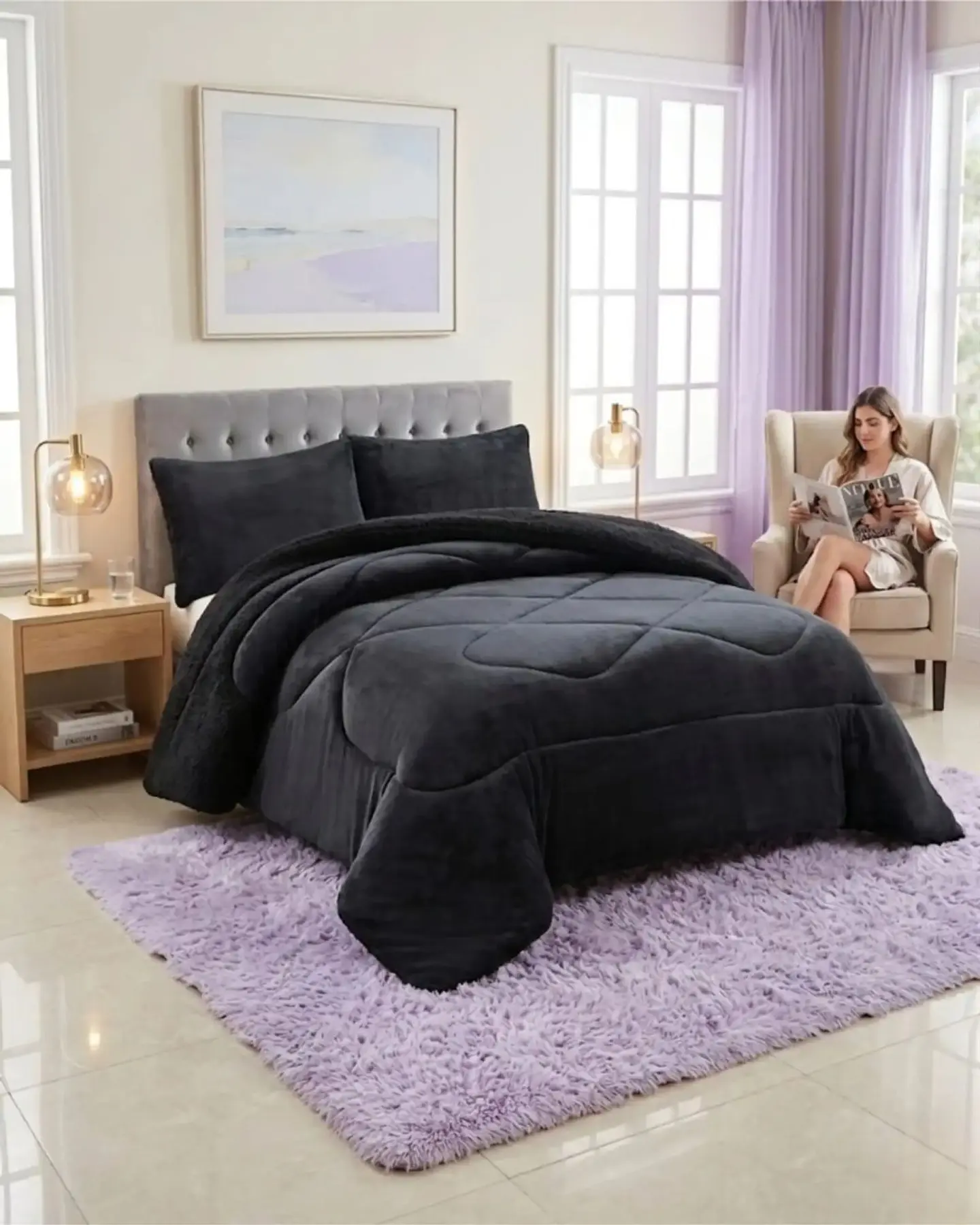 Cubrecamas Plush Con Chiporro Premium 2 Plazas 2
