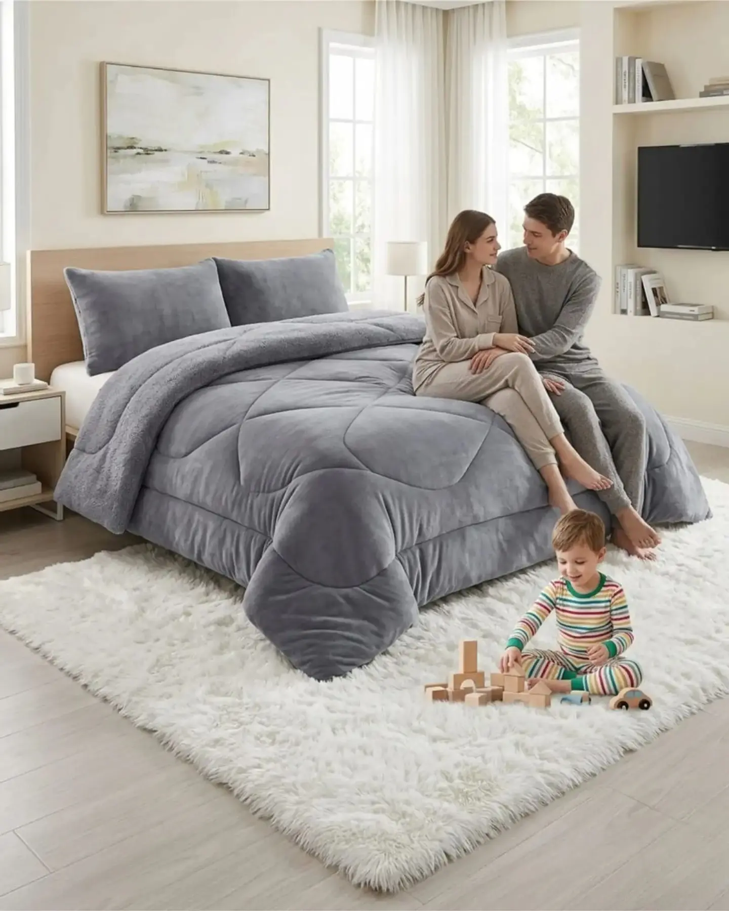 Cubrecamas Plush Con Chiporro Premium 2 Plazas 3