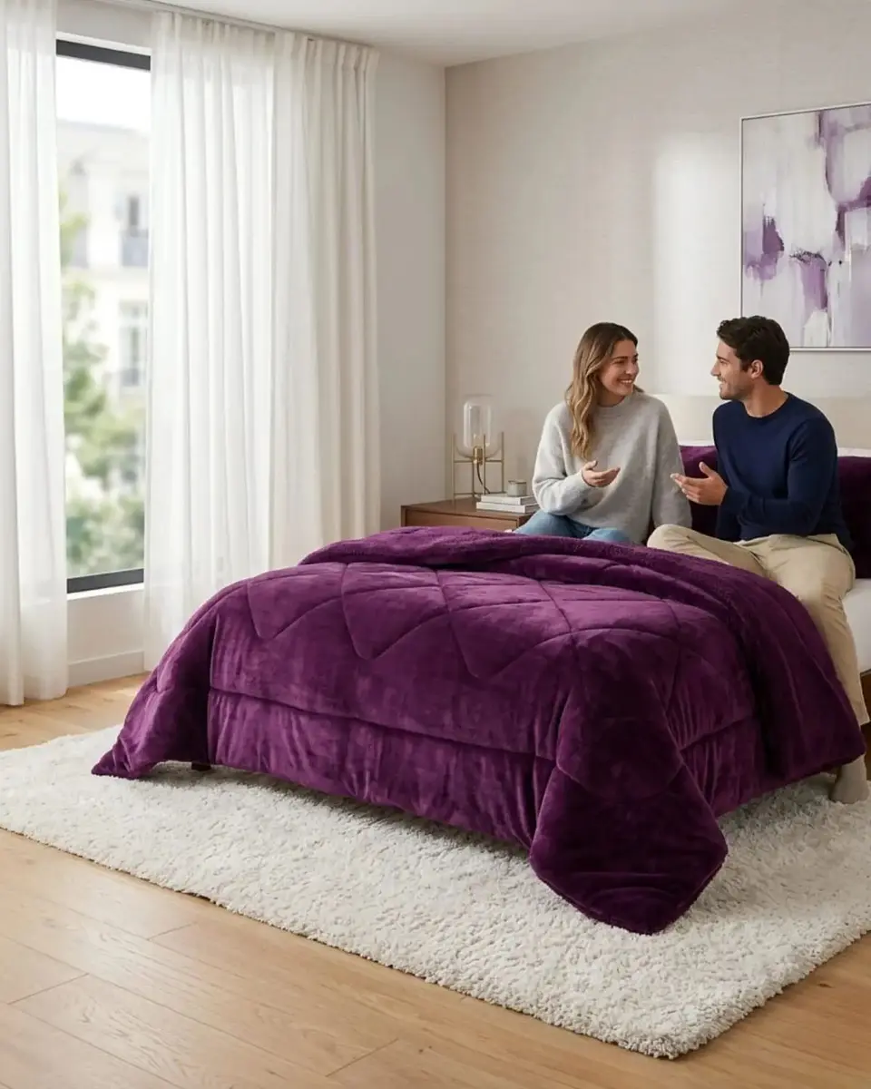Cubrecamas Plush Con Chiporro Premium 2 Plazas 1