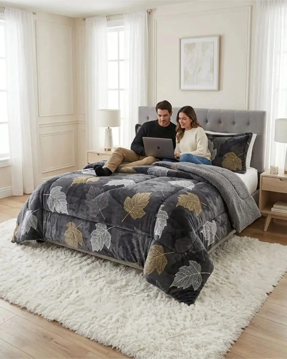 Cubrecamas Plush Con Chiporro Premium 2 Plazas 4