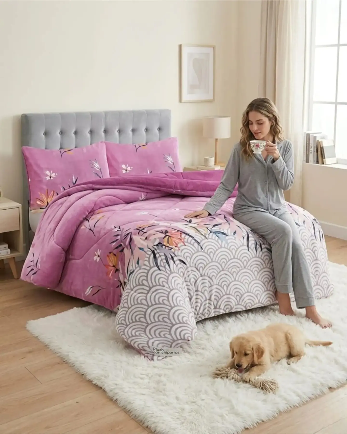 Cubrecamas Plush Con Chiporro Premium 2 Plazas 1