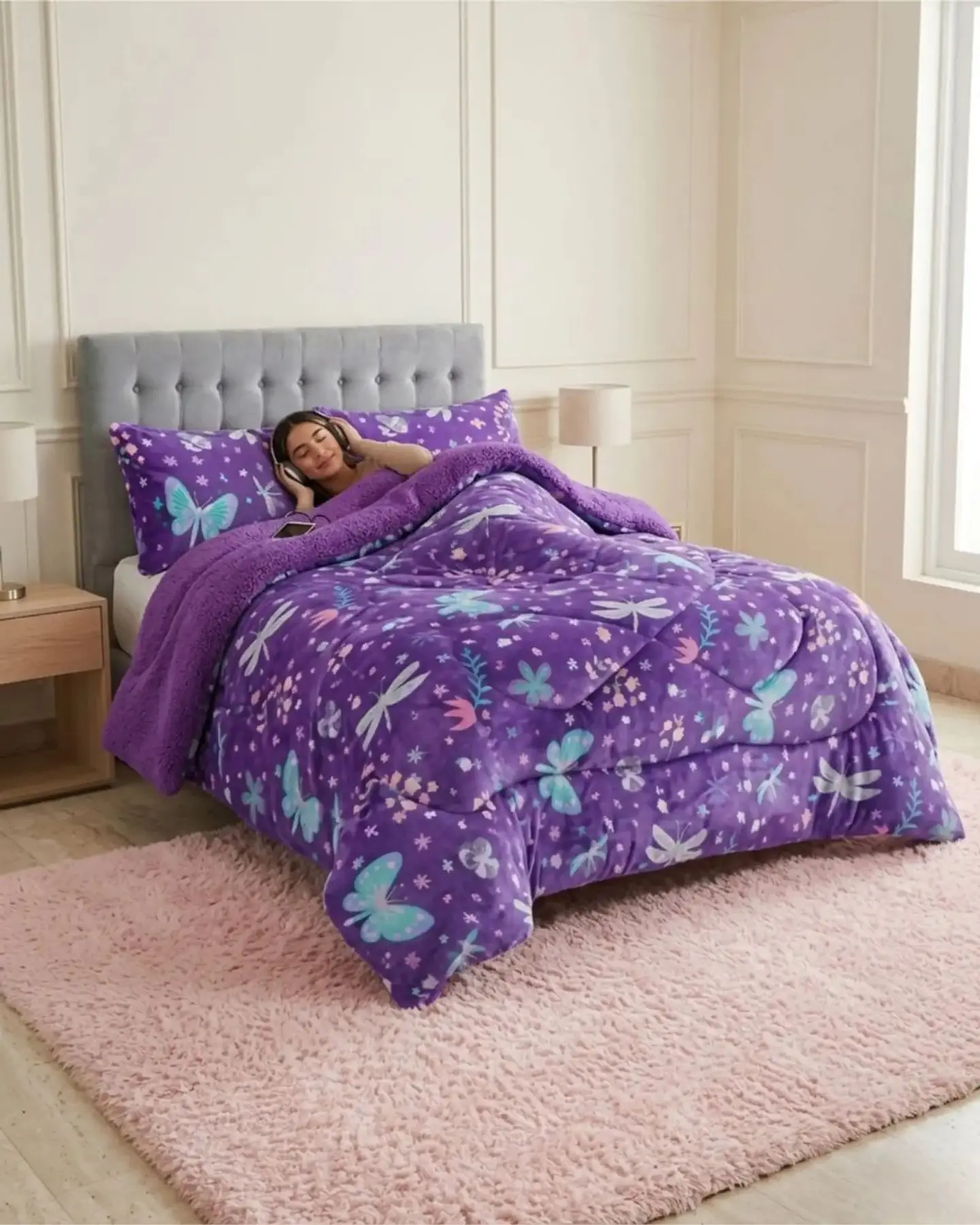 Cubrecamas Plush Con Chiporro Premium 2 Plazas 1