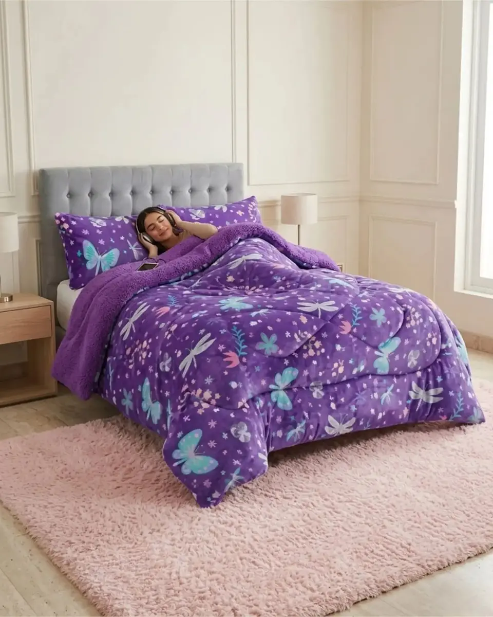 Cubrecamas Plush Con Chiporro Premium 2 Plazas 1