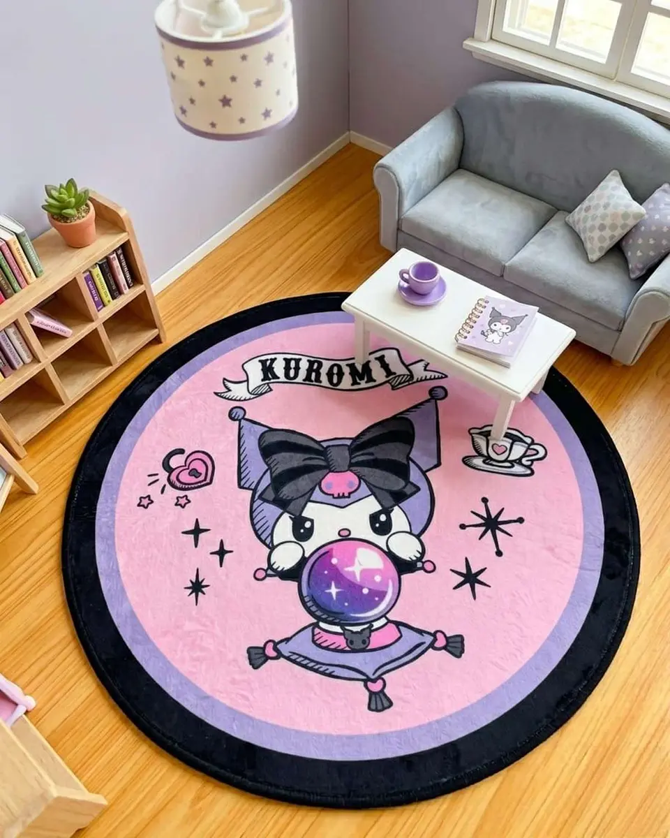 Alfombra Decorativa Infantil Circular de 80cm 1