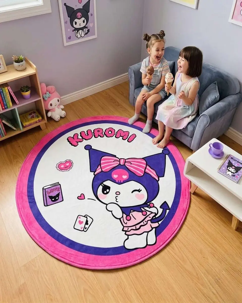 Alfombra Decorativa Infantil Circular de 80cm 2