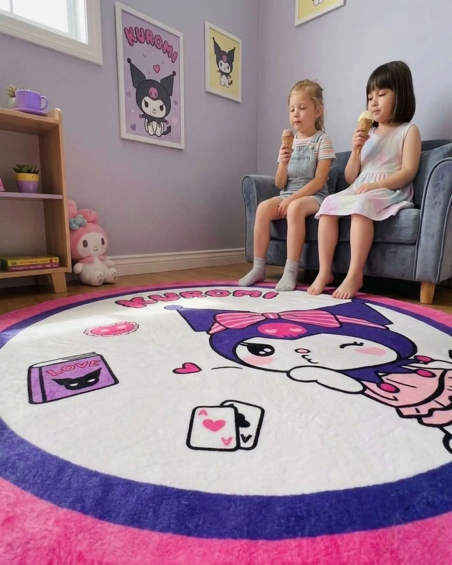 Alfombra Decorativa Infantil Circular de 80cm 5
