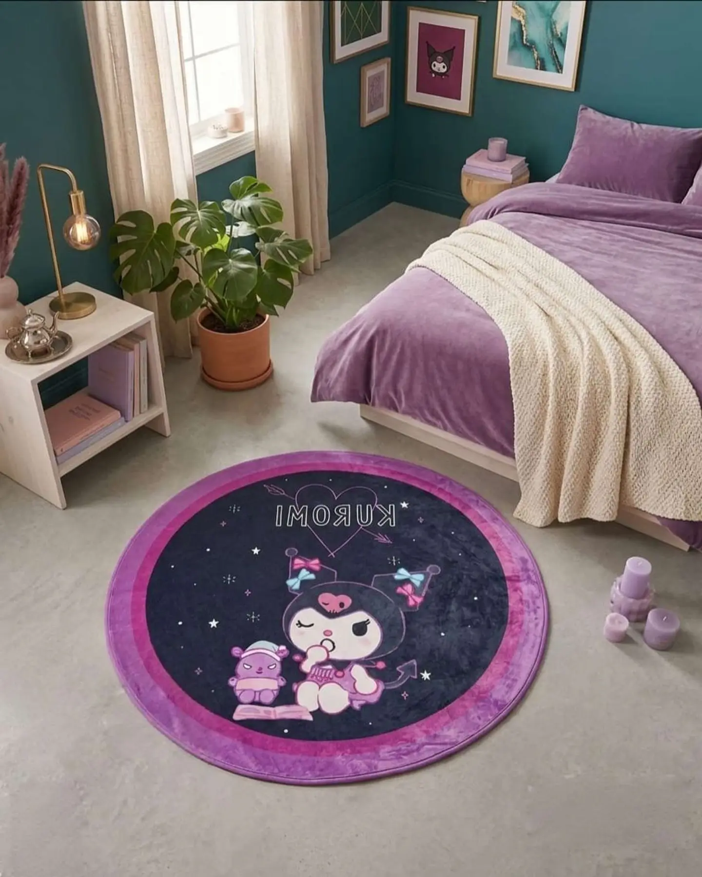 Alfombra Decorativa Infantil Circular de 80cm 3