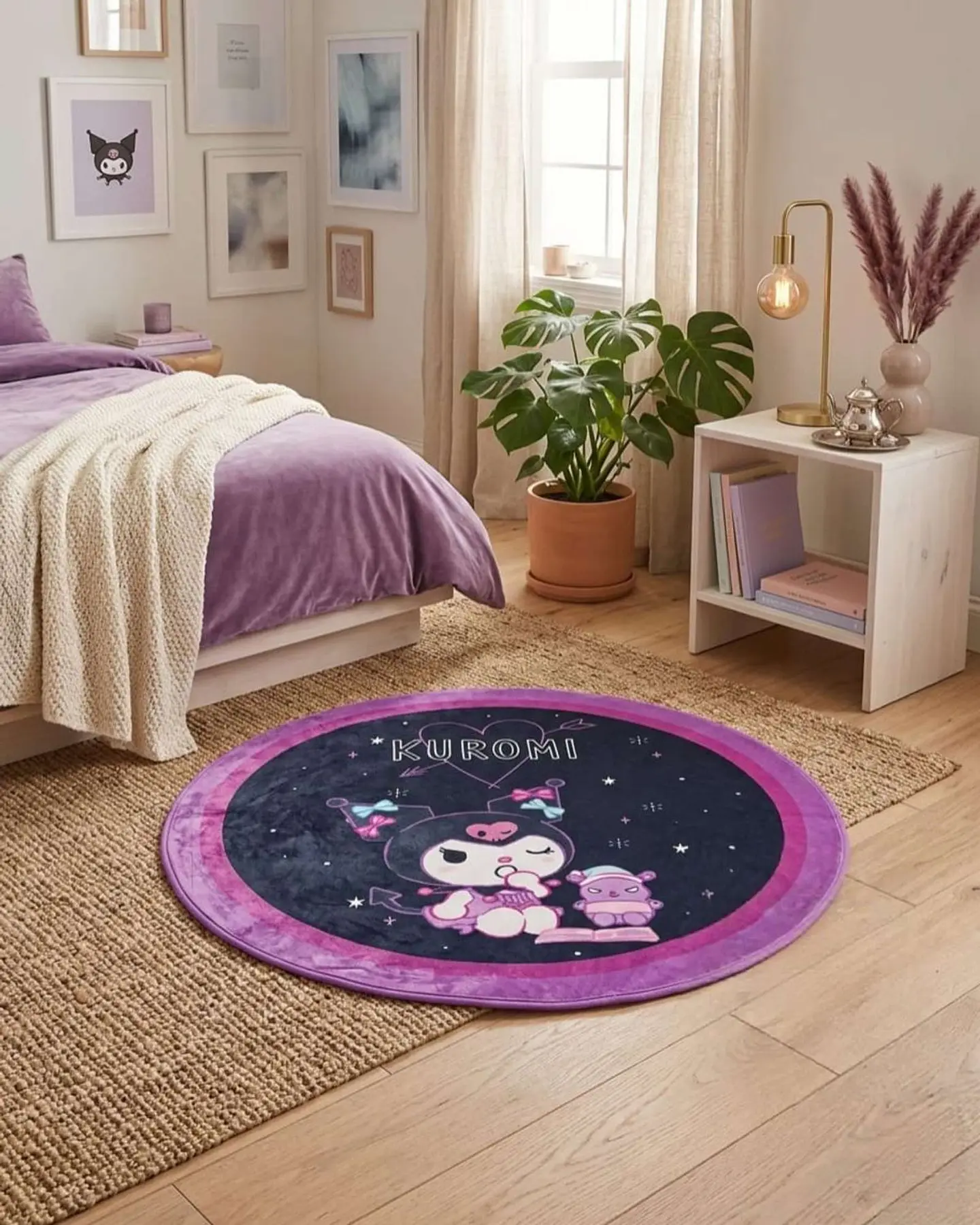 Alfombra Decorativa Infantil Circular de 80cm 5