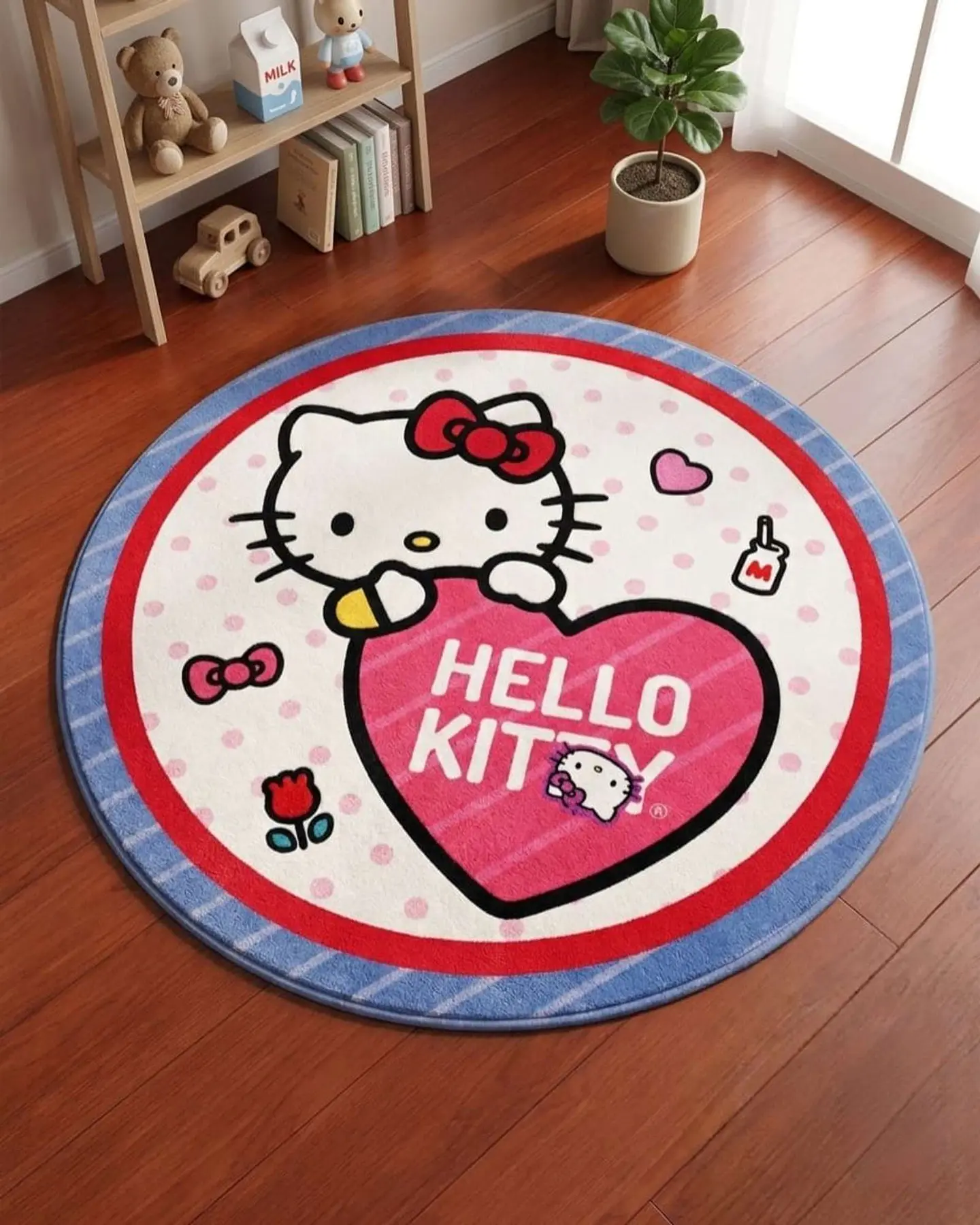 Alfombra Decorativa Infantil Circular de 80cm 1