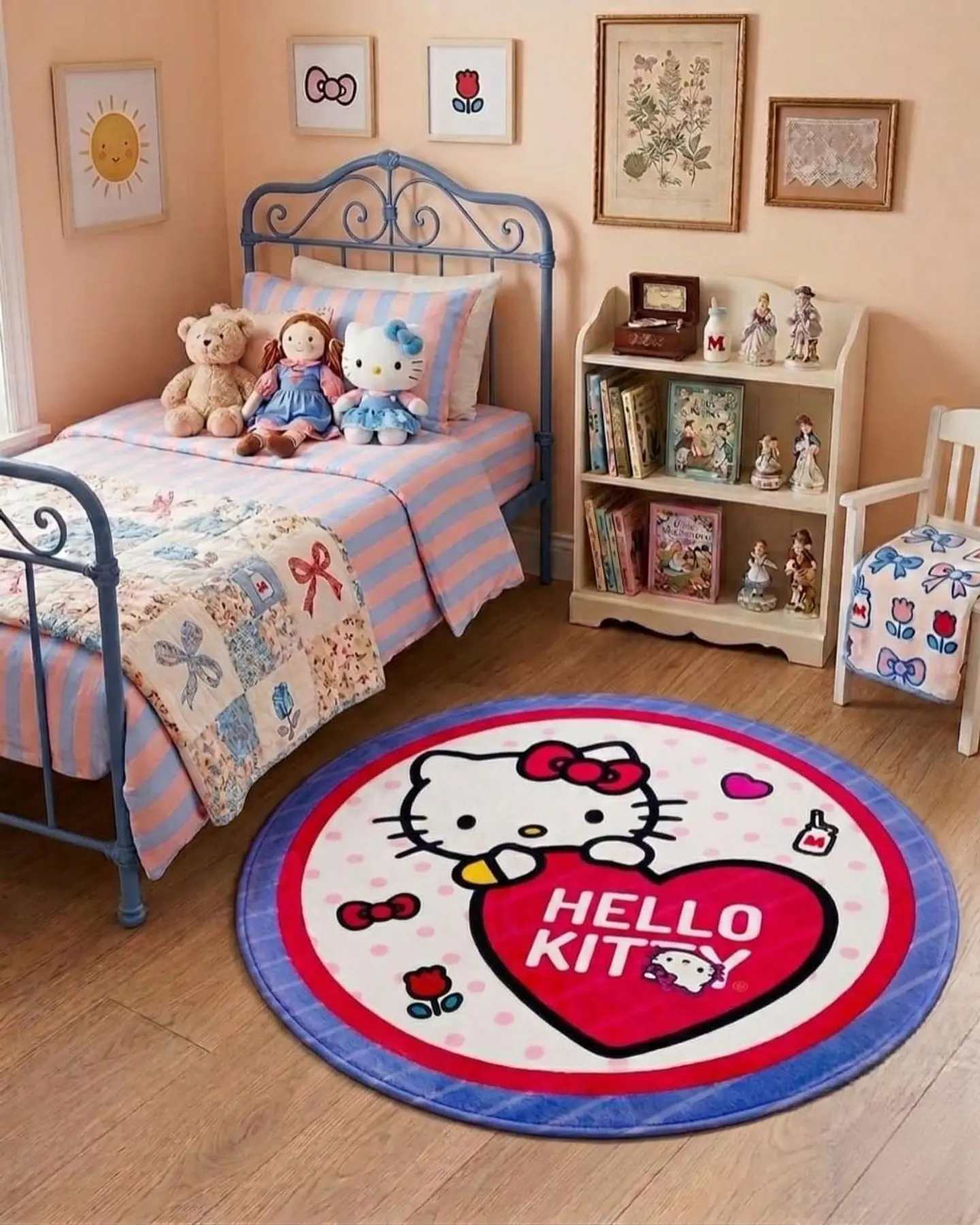 Alfombra Decorativa Infantil Circular de 80cm 2