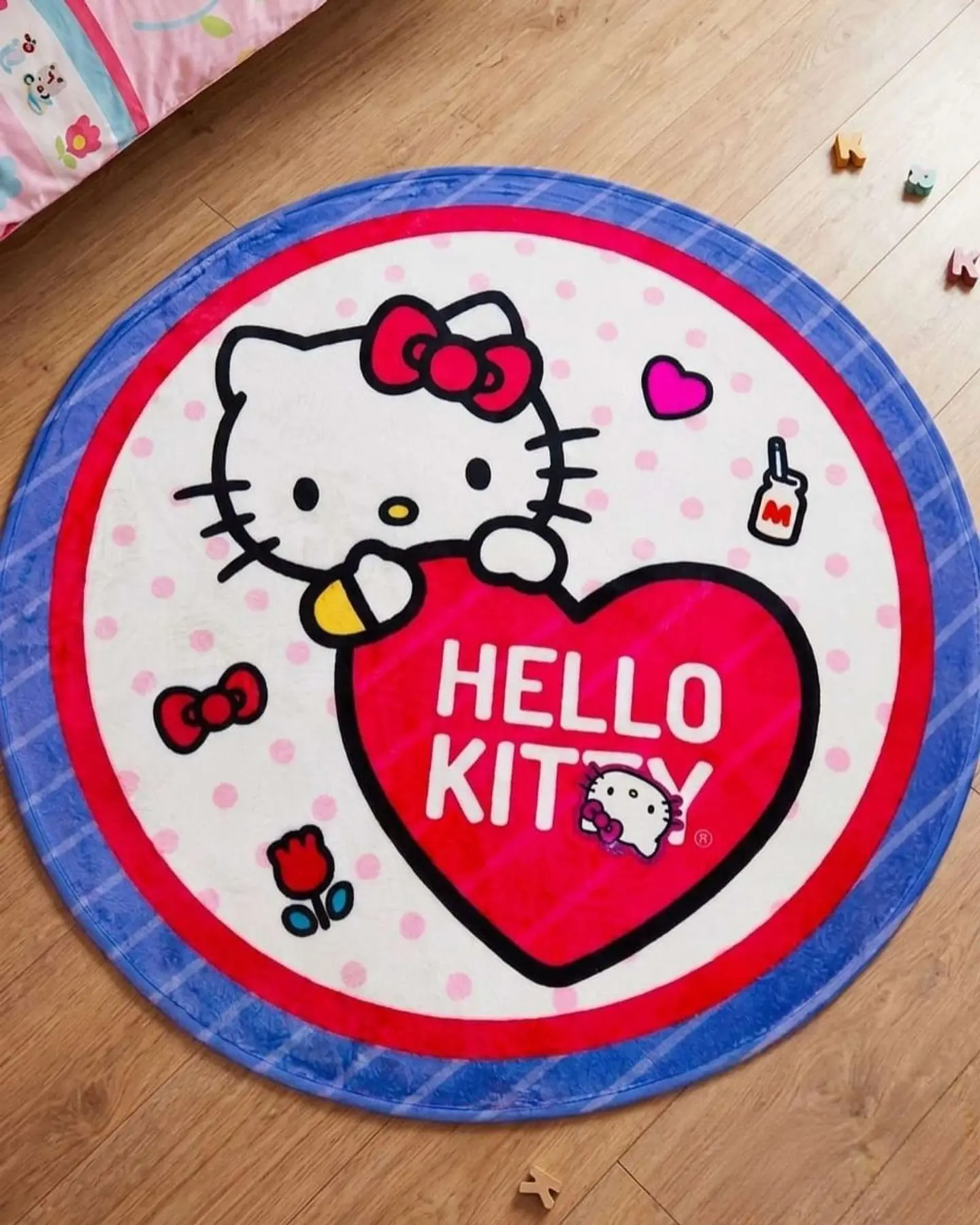 Alfombra Decorativa Infantil Circular de 80cm 4