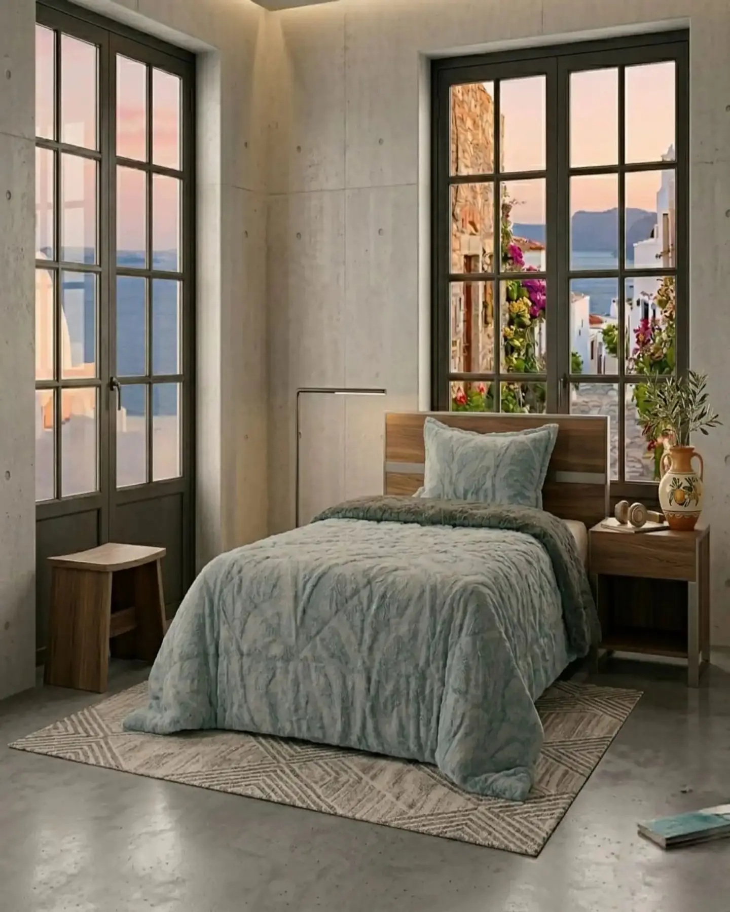 Cubrecama Plaza y Media Sherpa Jacquard Deluxe 3