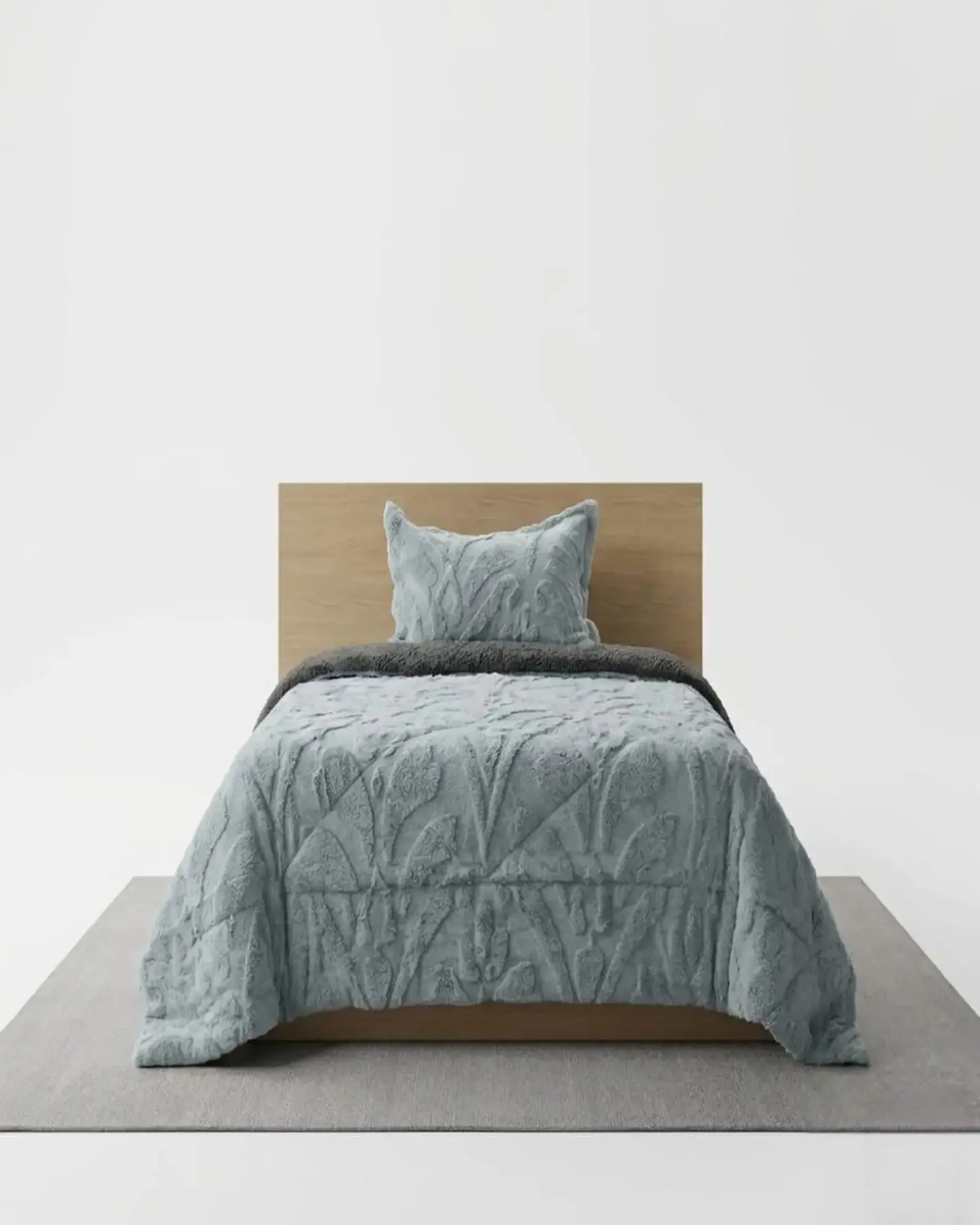 Cubrecama Plaza y Media Sherpa Jacquard Deluxe 7