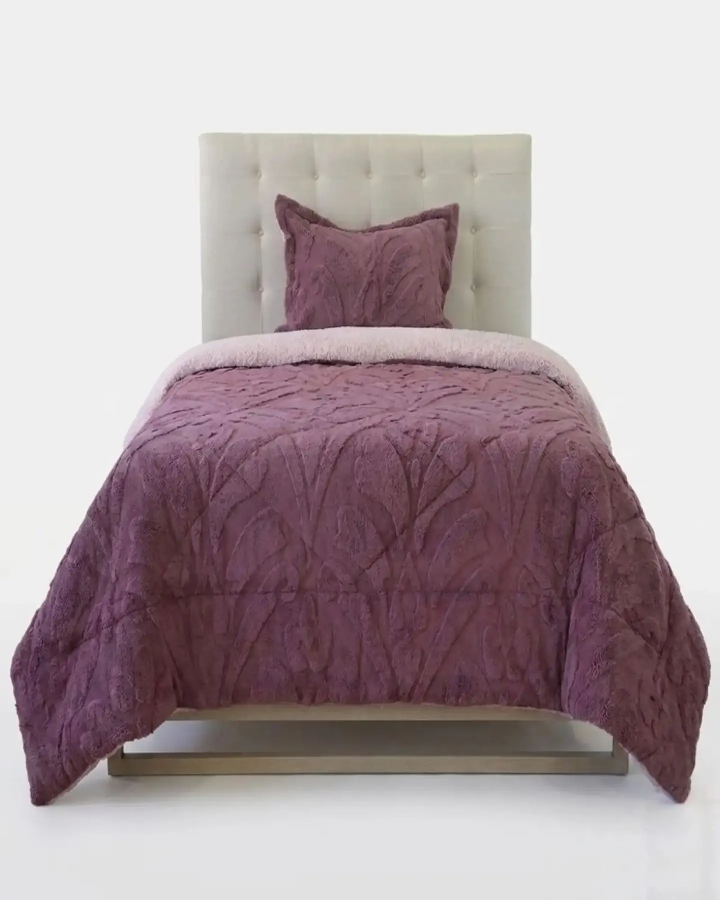 Cubrecama Plaza y Media Sherpa Jacquard Deluxe 6