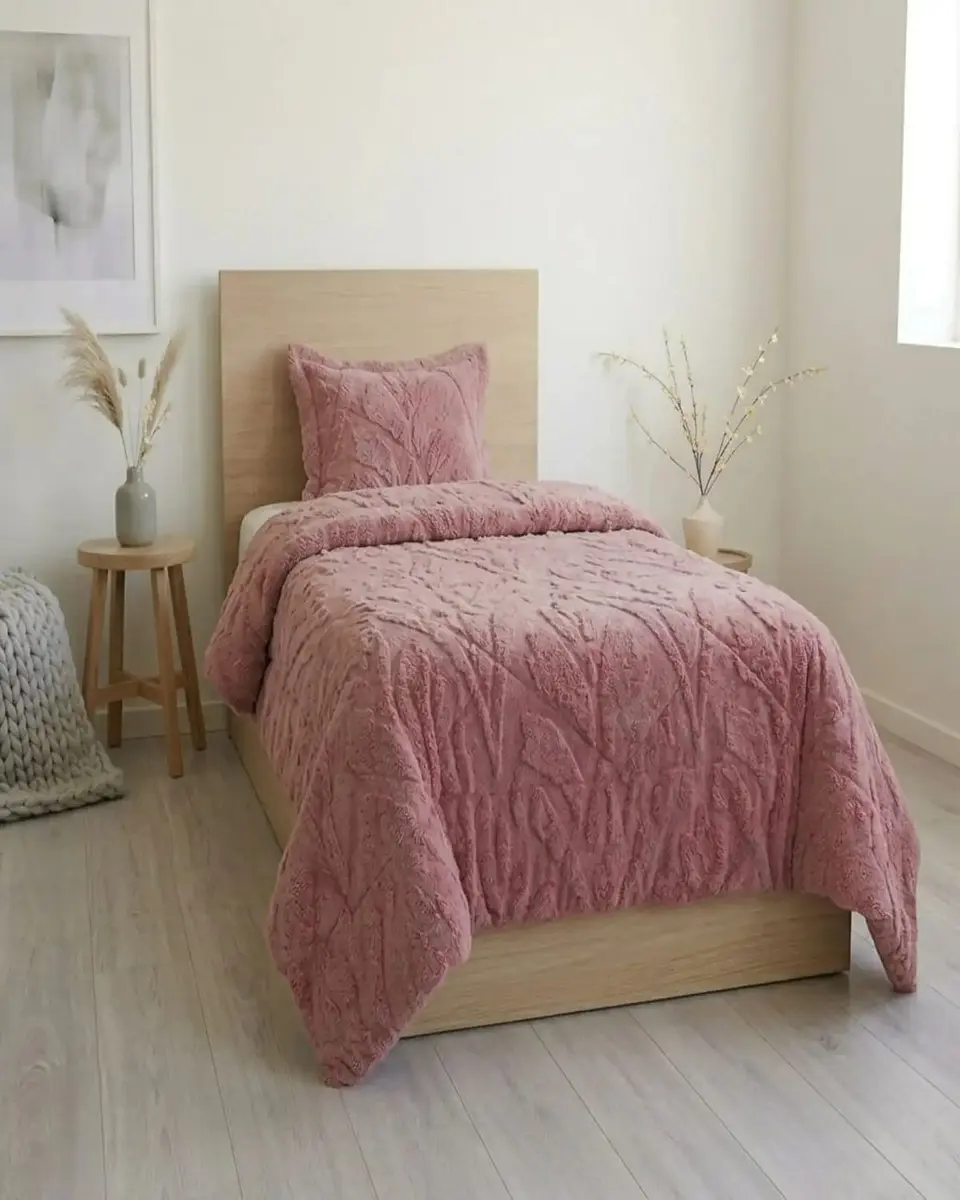 Cubrecama Plaza y Media Sherpa Jacquard Deluxe 5