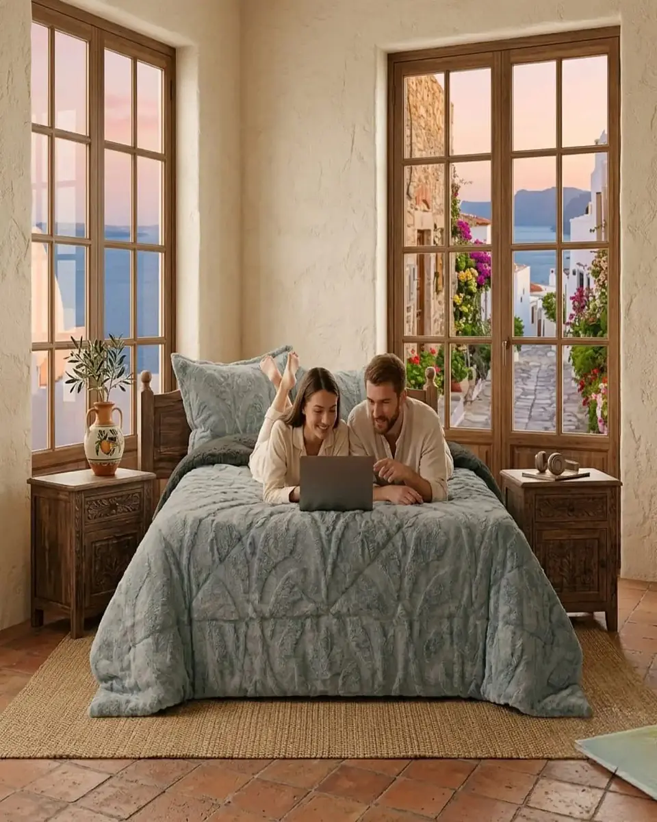 Cubrecama Sherpa Jacquard Deluxe 2 Plazas Diseño Relieve 5