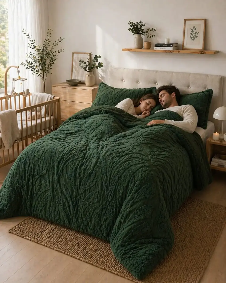 Cubrecama Sherpa Jacquard Deluxe 2 Plazas Diseño Relieve 3