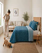 Cubrecama Sherpa Jacquard Deluxe King Diseño Relieve - Miniatura 5