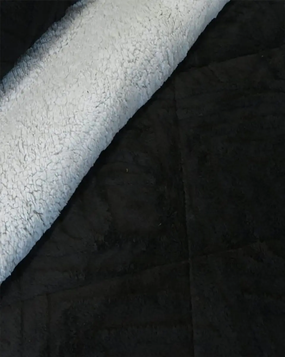 Cubrecama Sherpa Jacquard Deluxe King Diseño Relieve 6