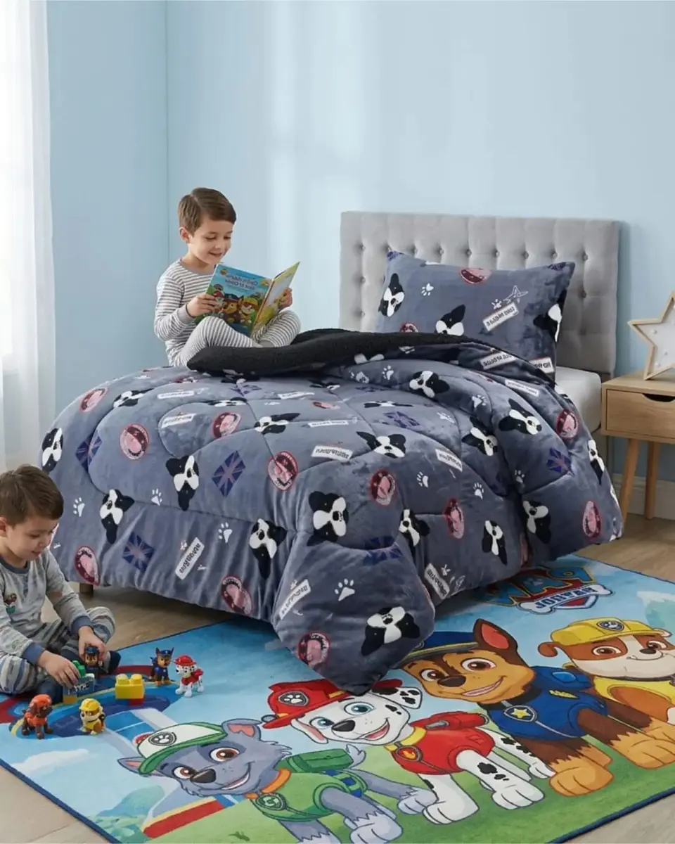 Cubrecama Plush con Chiporro Plaza y Media Diseño Premium 1