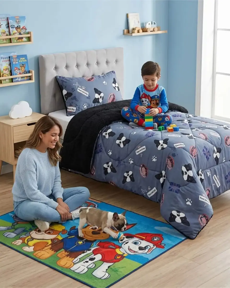 Cubrecama Plush con Chiporro Plaza y Media Diseño Premium 3