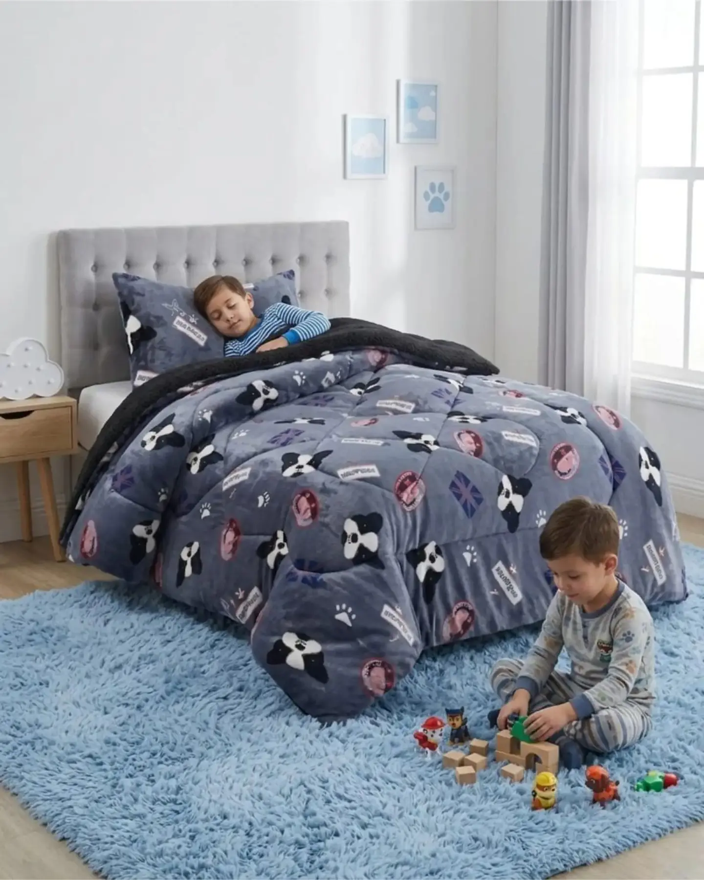 Cubrecama Plush con Chiporro Plaza y Media Diseño Premium 5