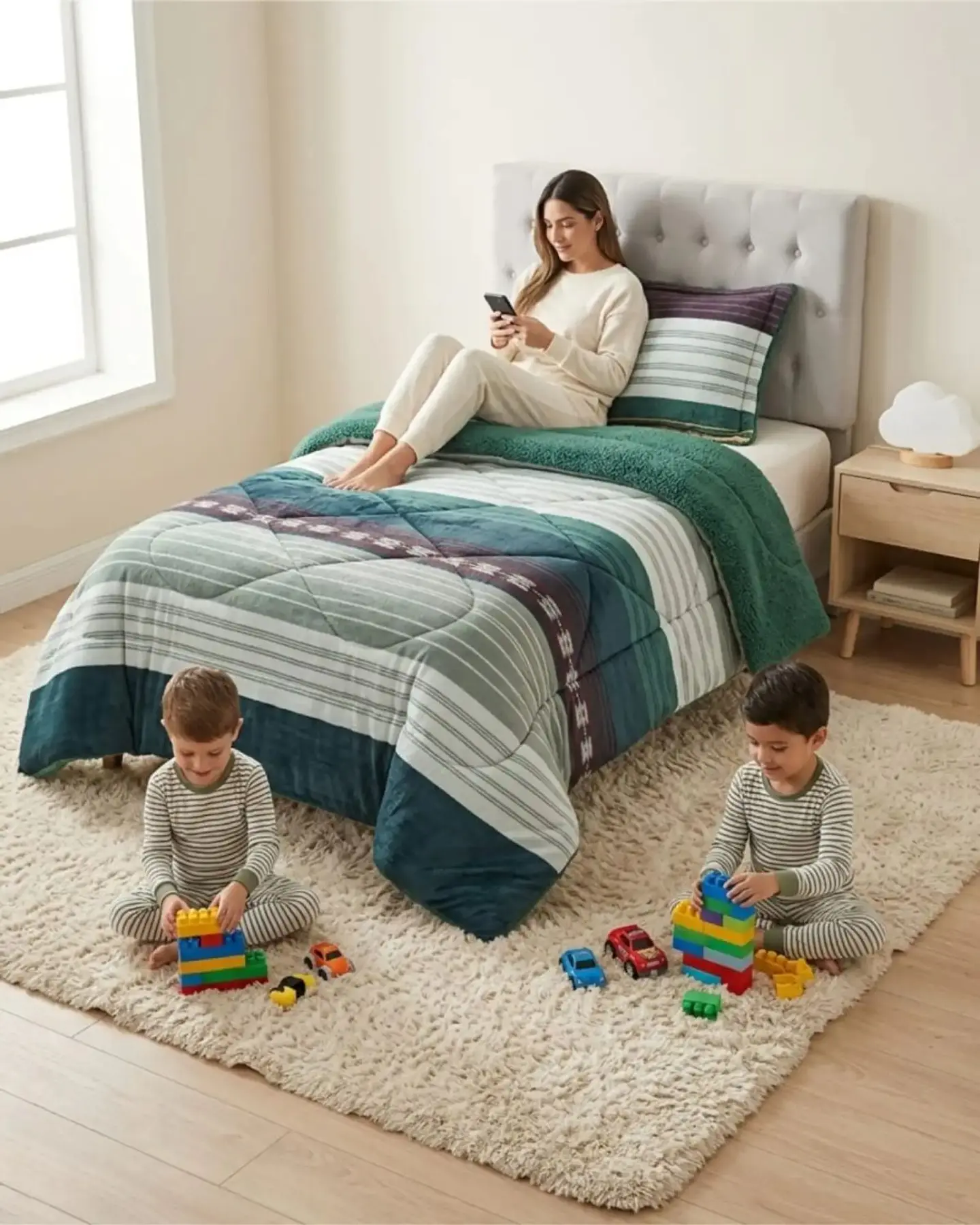 Cubrecama Plush con Chiporro Plaza y Media Diseño Premium 6