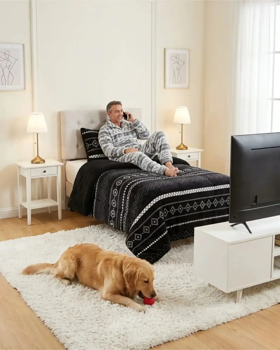 Cubrecama Plush con Chiporro Plaza y Media Diseño Premium 3