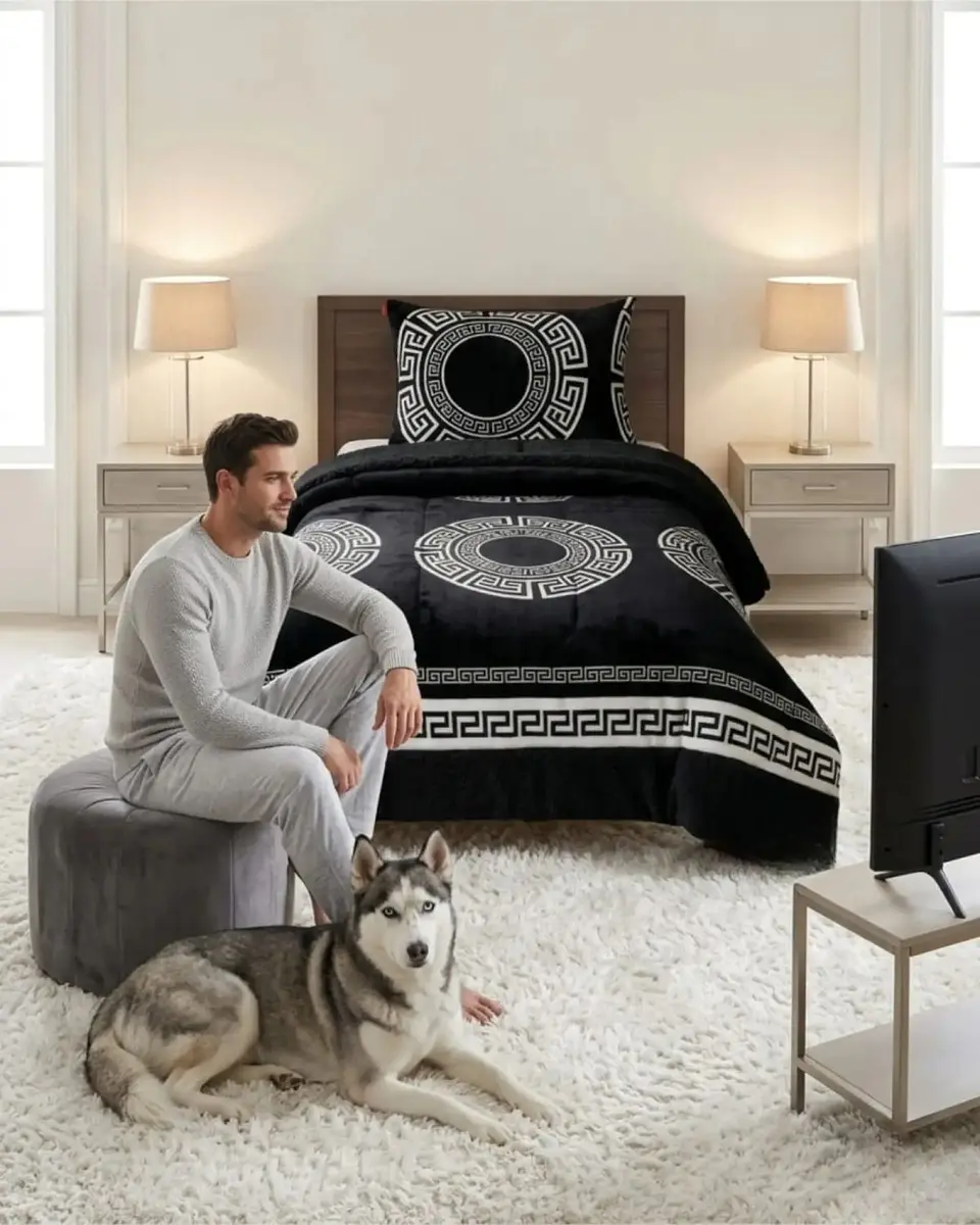 Cubrecama Plush con Chiporro Plaza y Media Diseño Premium 3
