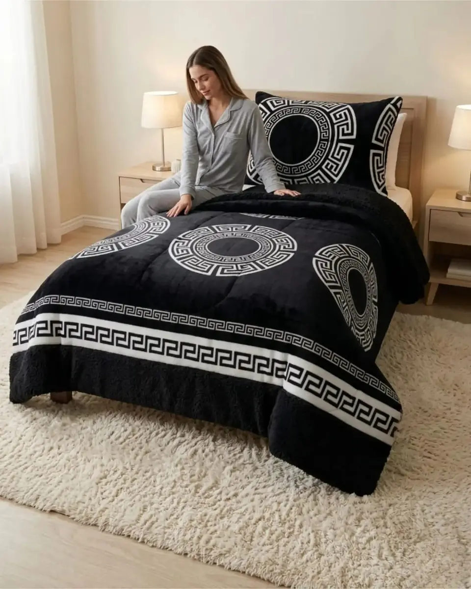 Cubrecama Plush con Chiporro Plaza y Media Diseño Premium 5