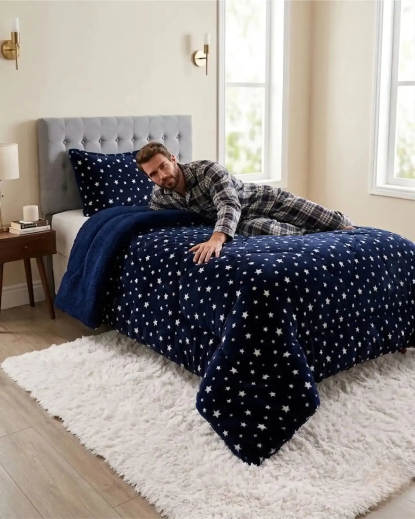 Cubrecama Plush con Chiporro Plaza y Media Diseño Premium 3