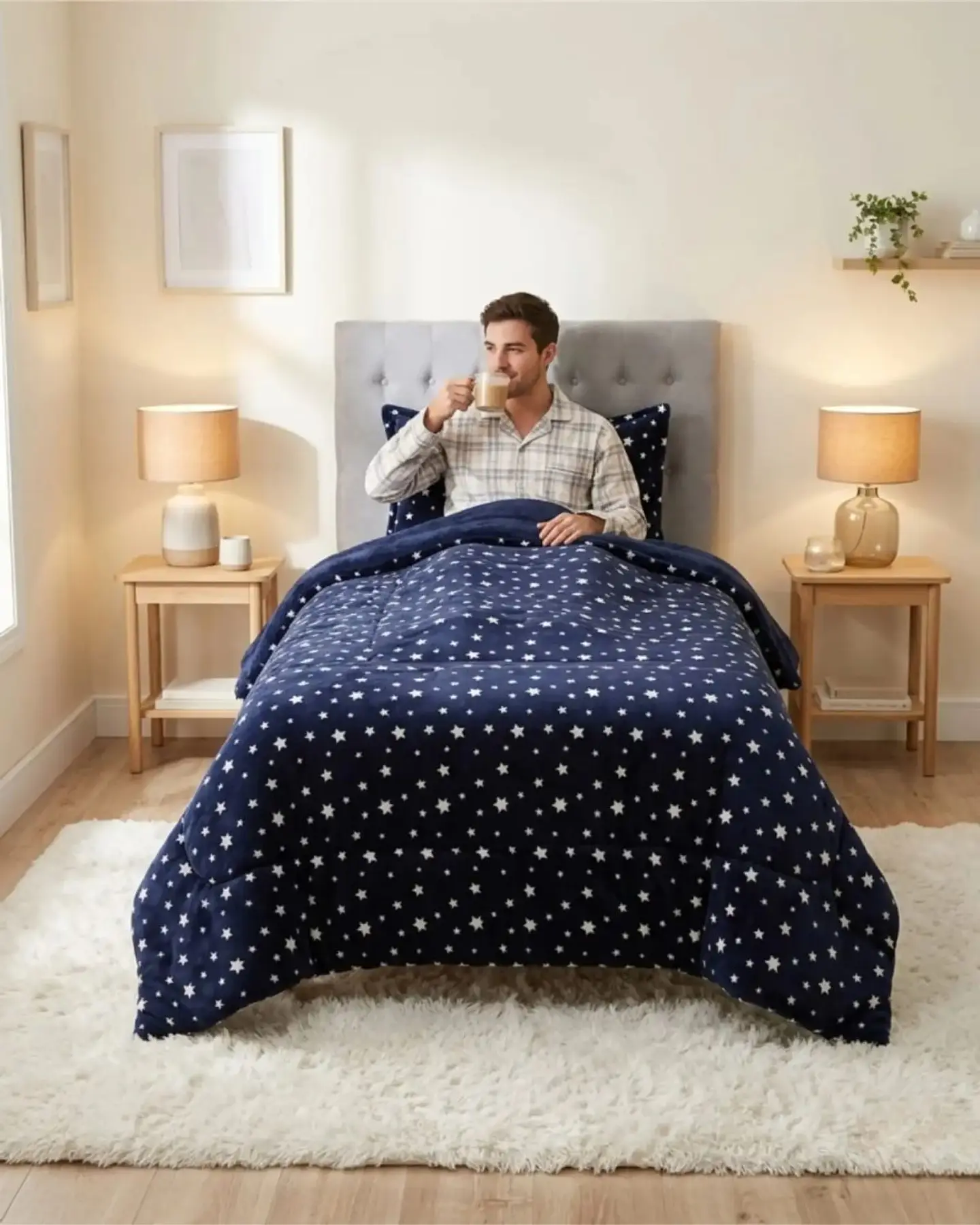 Cubrecama Plush con Chiporro Plaza y Media Diseño Premium 4