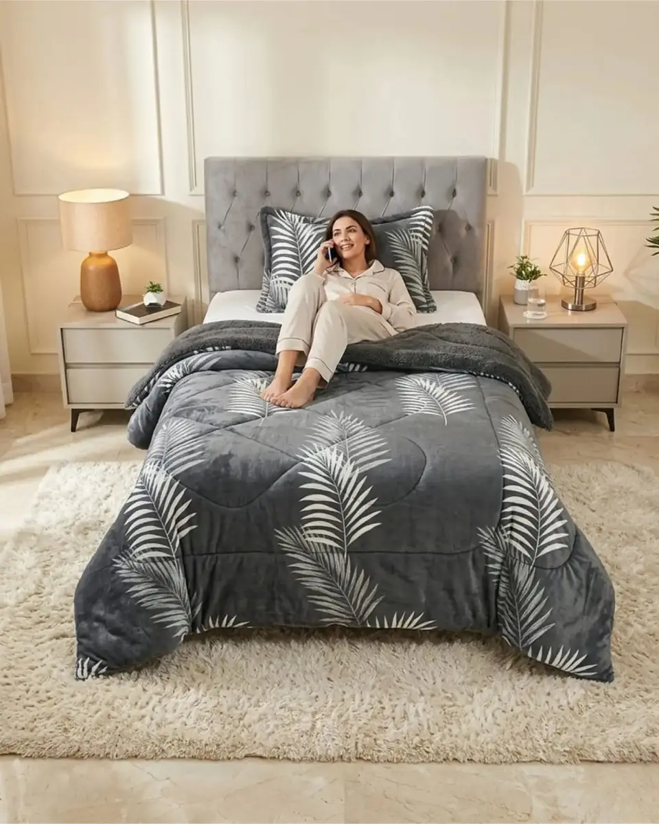 Cubrecama Plush con Chiporro Plaza y Media Diseño Premium 1