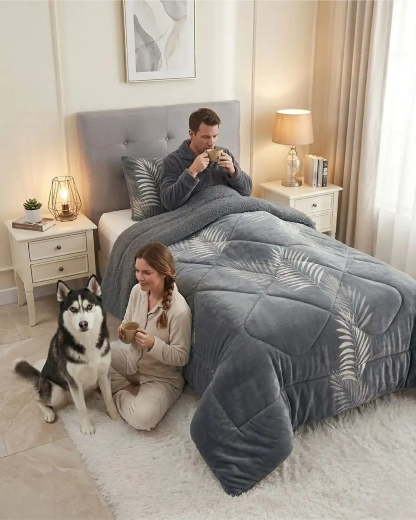 Cubrecama Plush con Chiporro Plaza y Media Diseño Premium 4