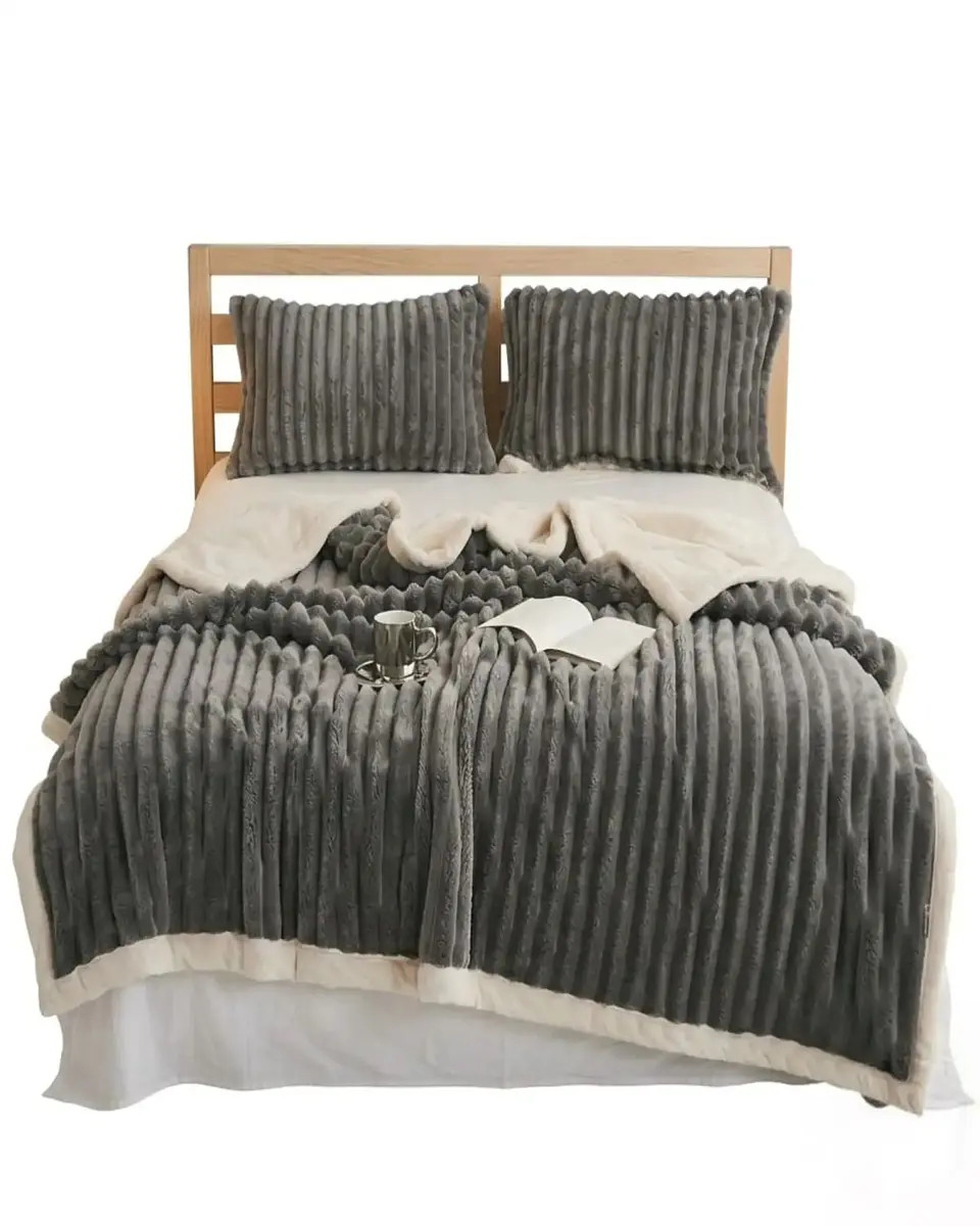 Frazada Sherpa 2 Plazas Extra Suave Térmica Invierno 6