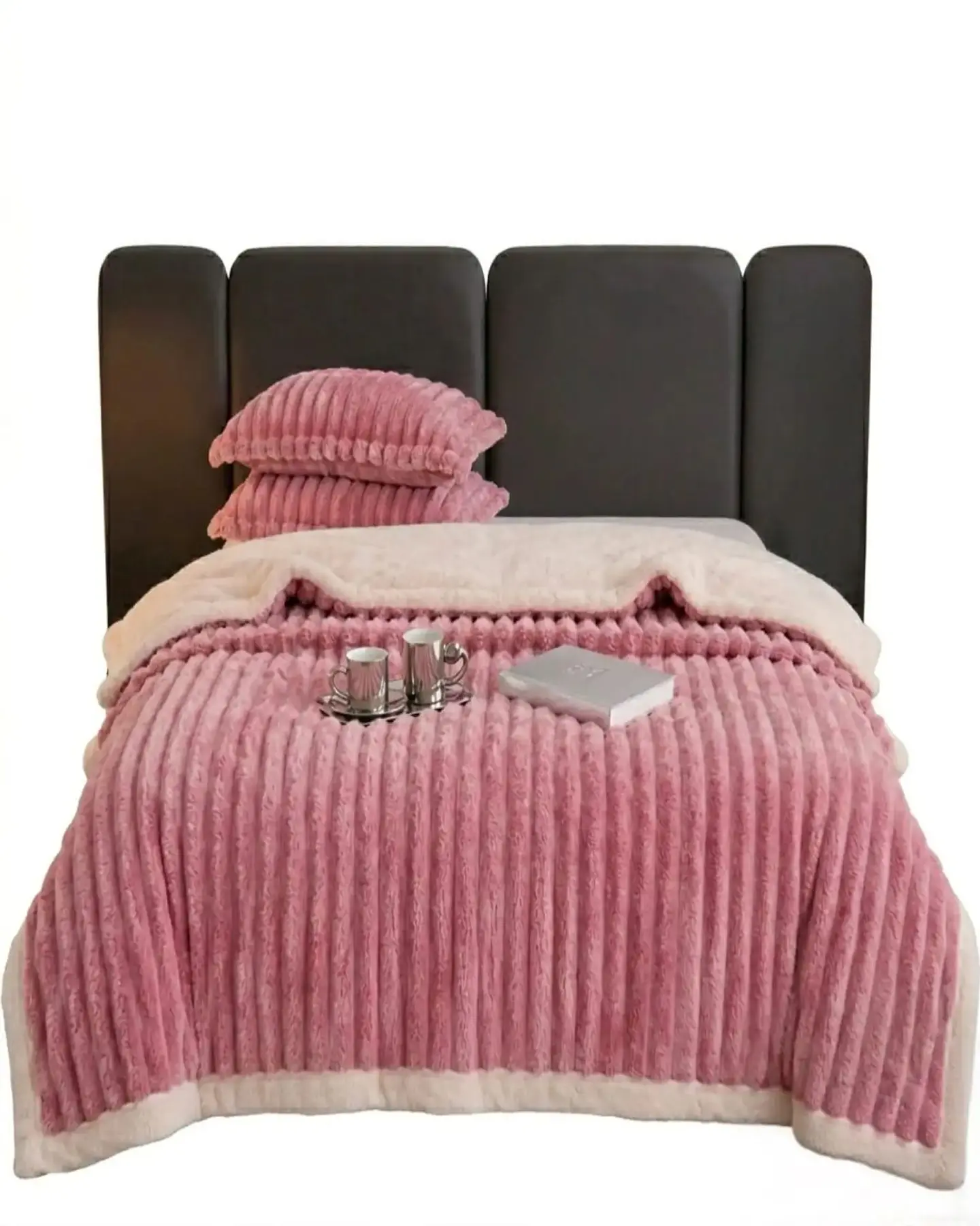 Frazada Sherpa 2 Plazas Extra Suave Térmica Invierno 5