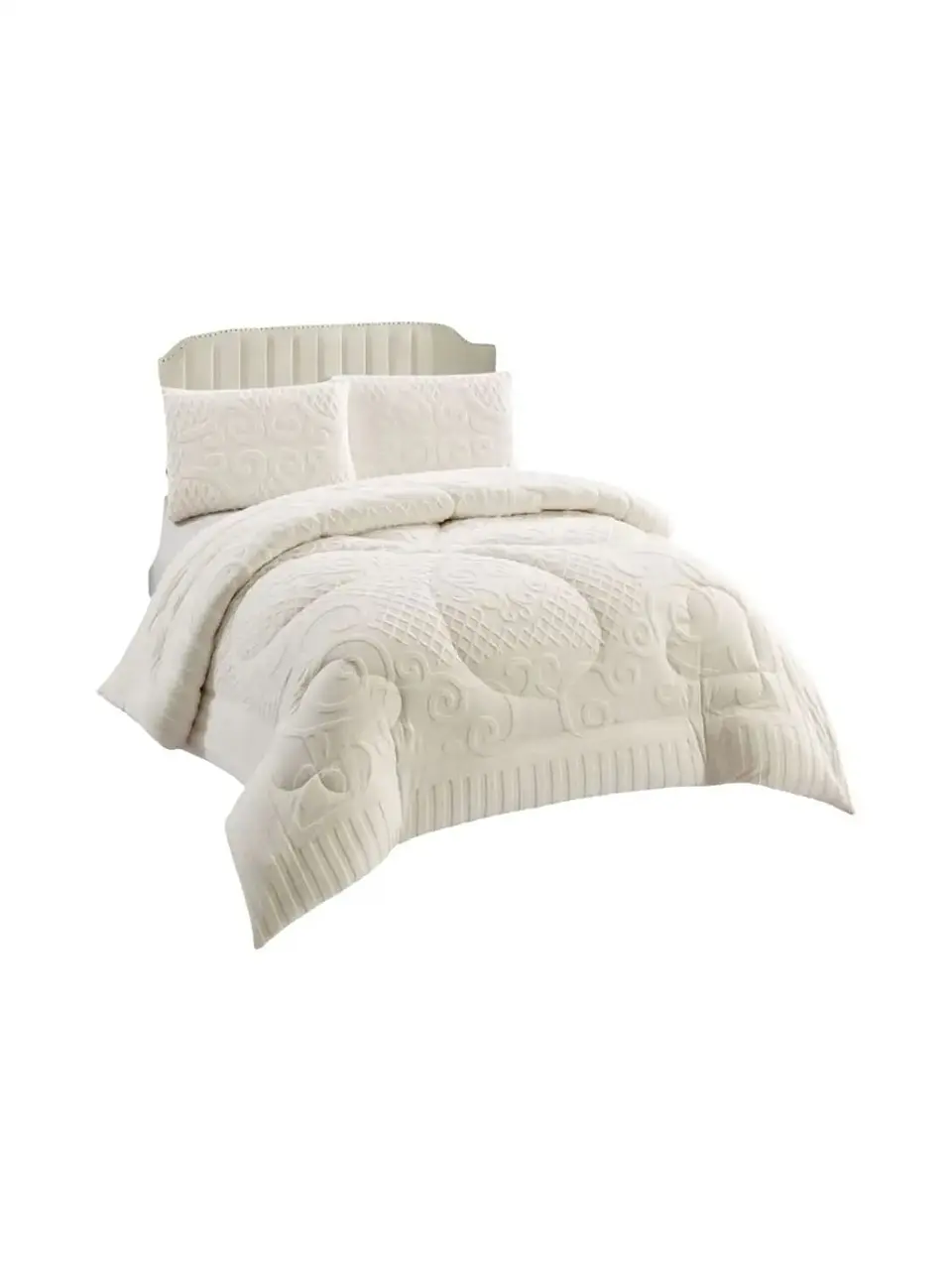 Cubrecama Plumón Jacquard Premium 2 Plazas Invierno Térmico 3