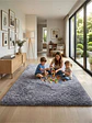 Alfombra Shaggy Pelo Largo 150x200 Cm Suave Living Dormitorio - Miniatura 1