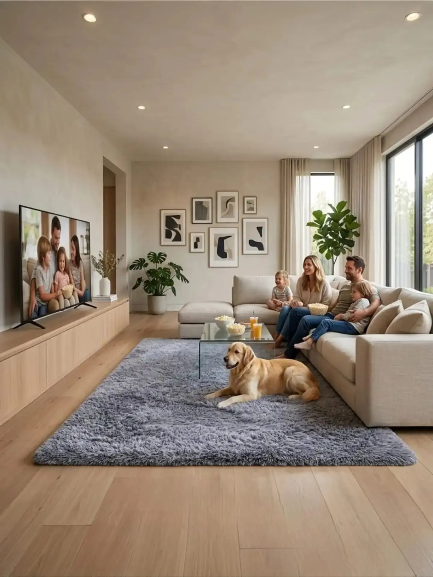 Alfombra Shaggy Pelo Largo 150x200 Cm Suave Living Dormitorio 6