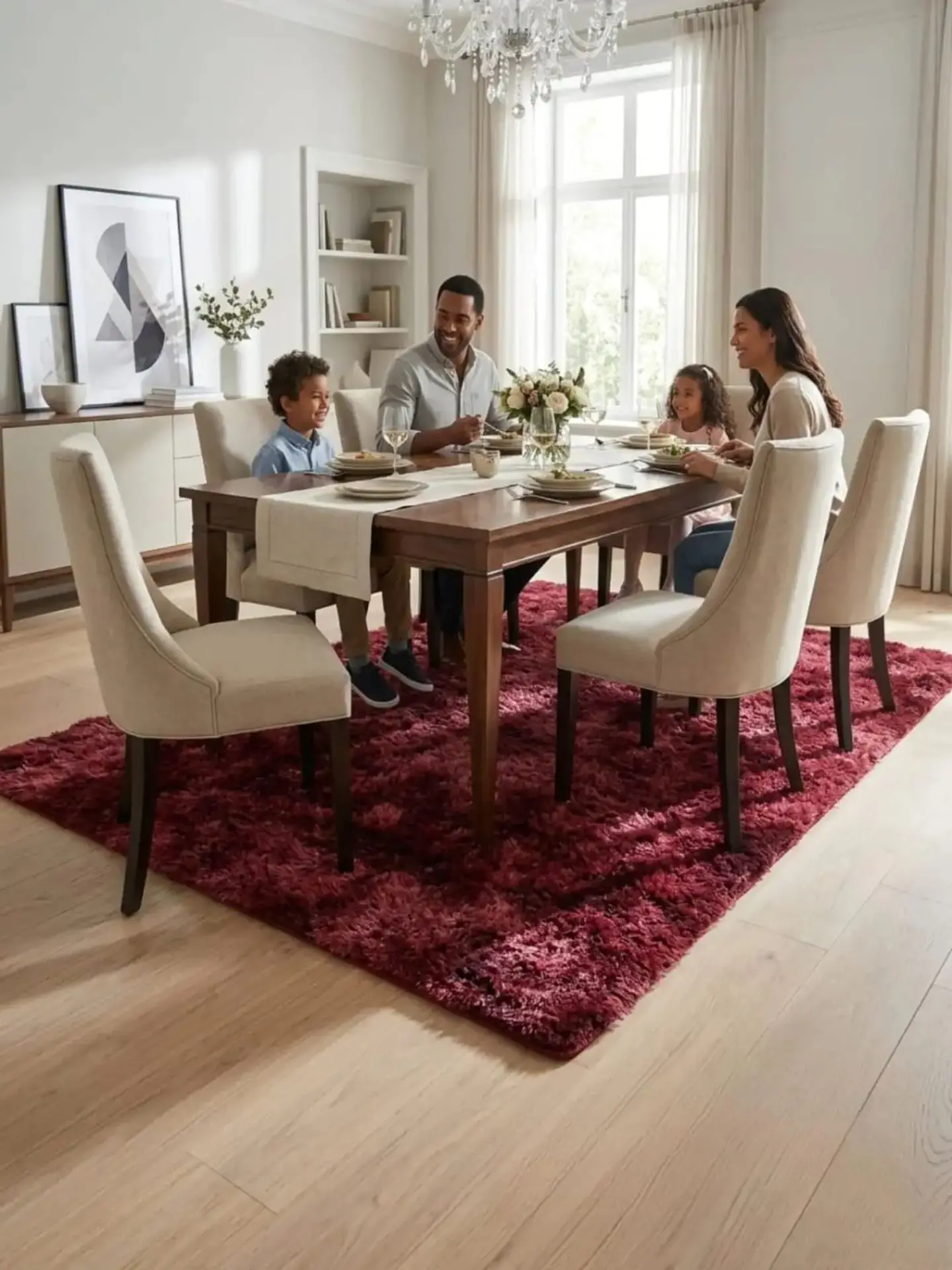 Alfombra Shaggy Pelo Largo 150x200 Cm Suave Living Dormitorio 4