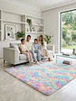 Alfombra Shaggy Pelo Largo 150x200 Cm Suave Living Dormitorio - Miniatura 1