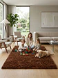 Alfombra Shaggy Pelo Largo 150x200 Cm Suave Living Dormitorio - Miniatura 1