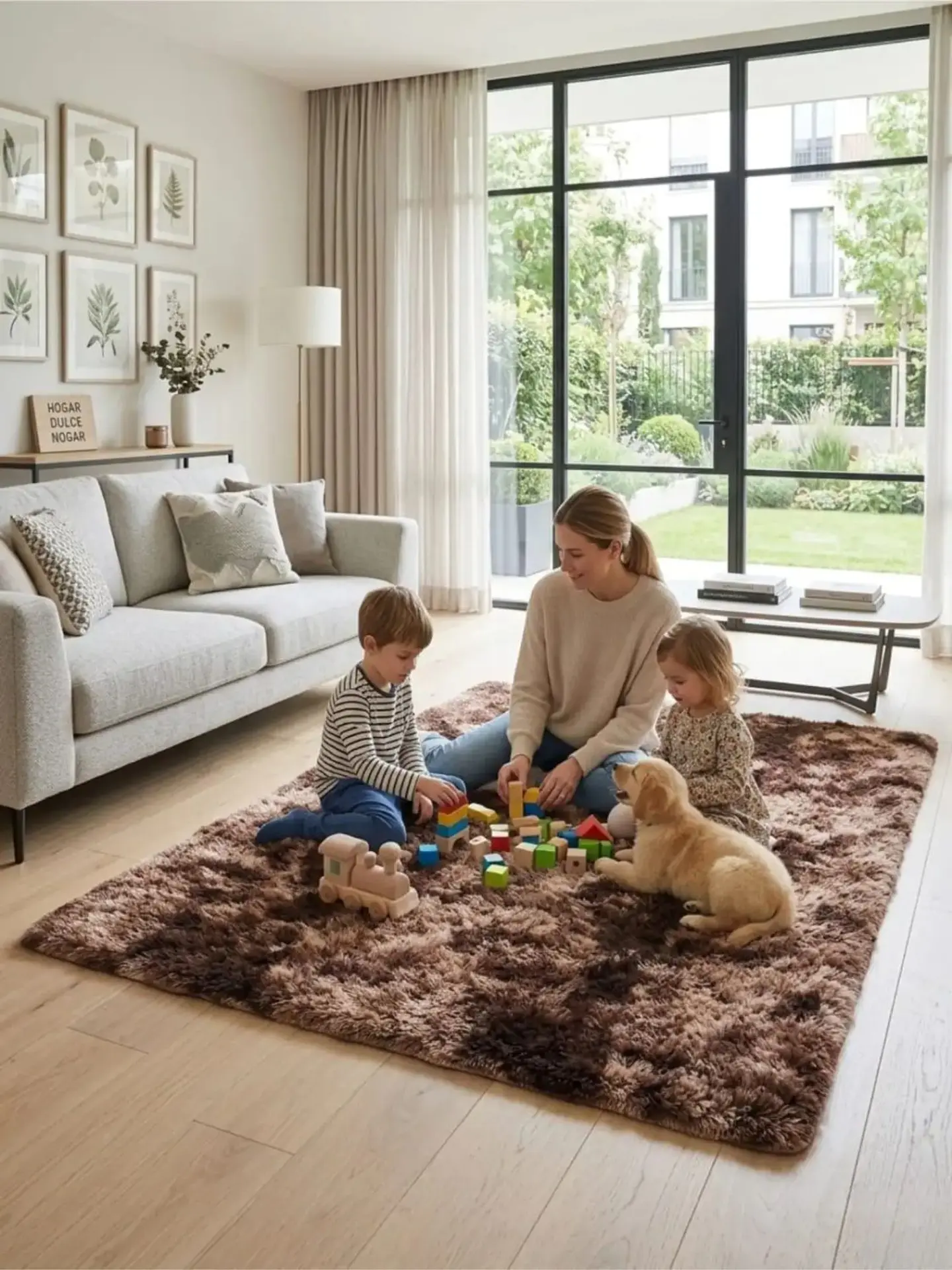 Alfombra Shaggy Pelo Largo 150x200 Cm Suave Living Dormitorio 1