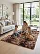 Alfombra Shaggy Pelo Largo 150x200 Cm Suave Living Dormitorio - Miniatura 1