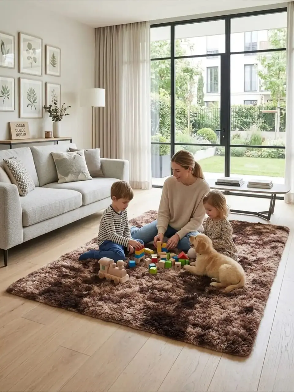 Alfombra Shaggy Pelo Largo 150x200 Cm Suave Living Dormitorio 1