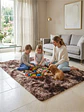 Alfombra Shaggy Pelo Largo 150x200 Cm Suave Living Dormitorio - Miniatura 4