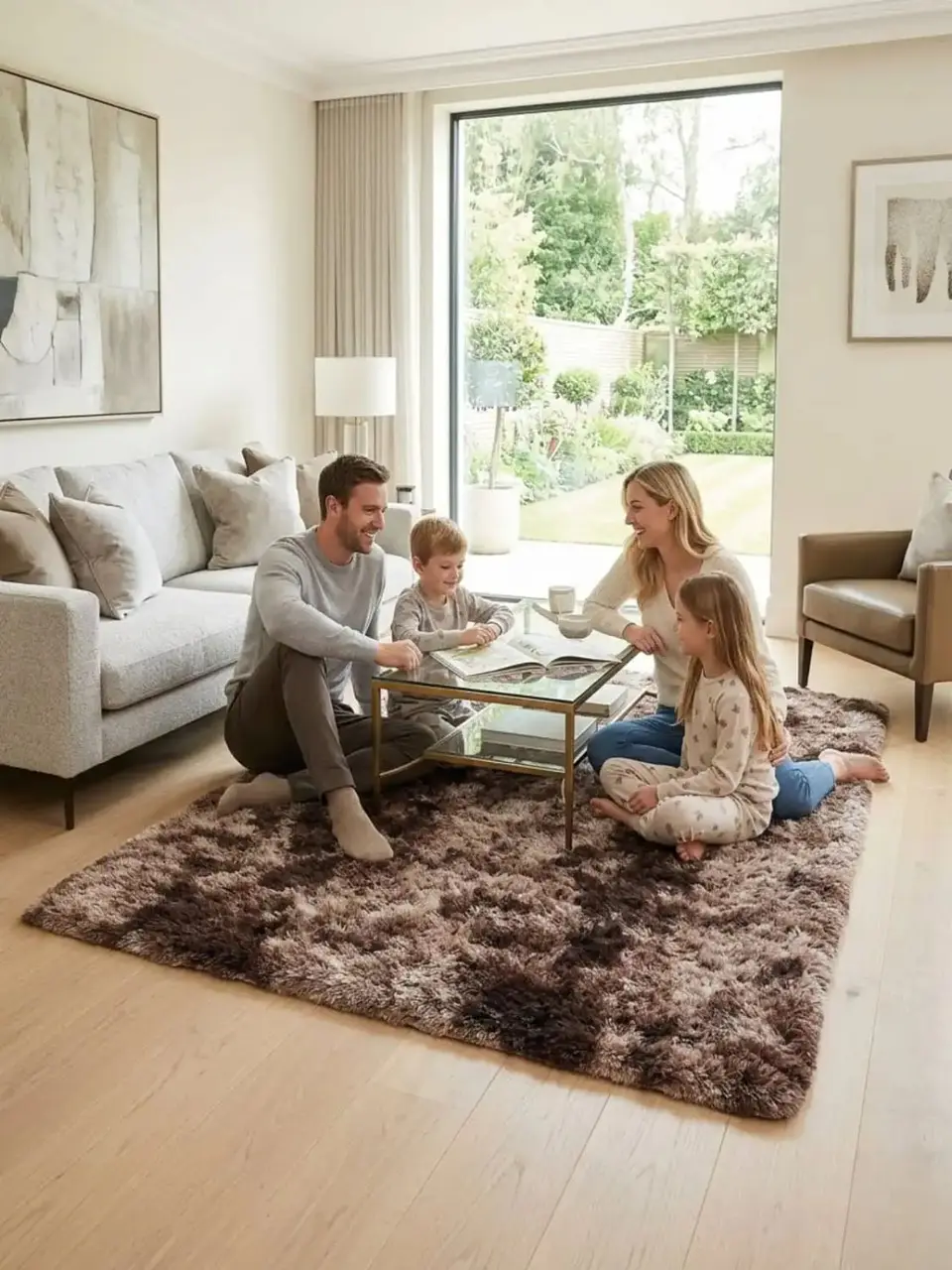 Alfombra Shaggy Pelo Largo 150x200 Cm Suave Living Dormitorio 5